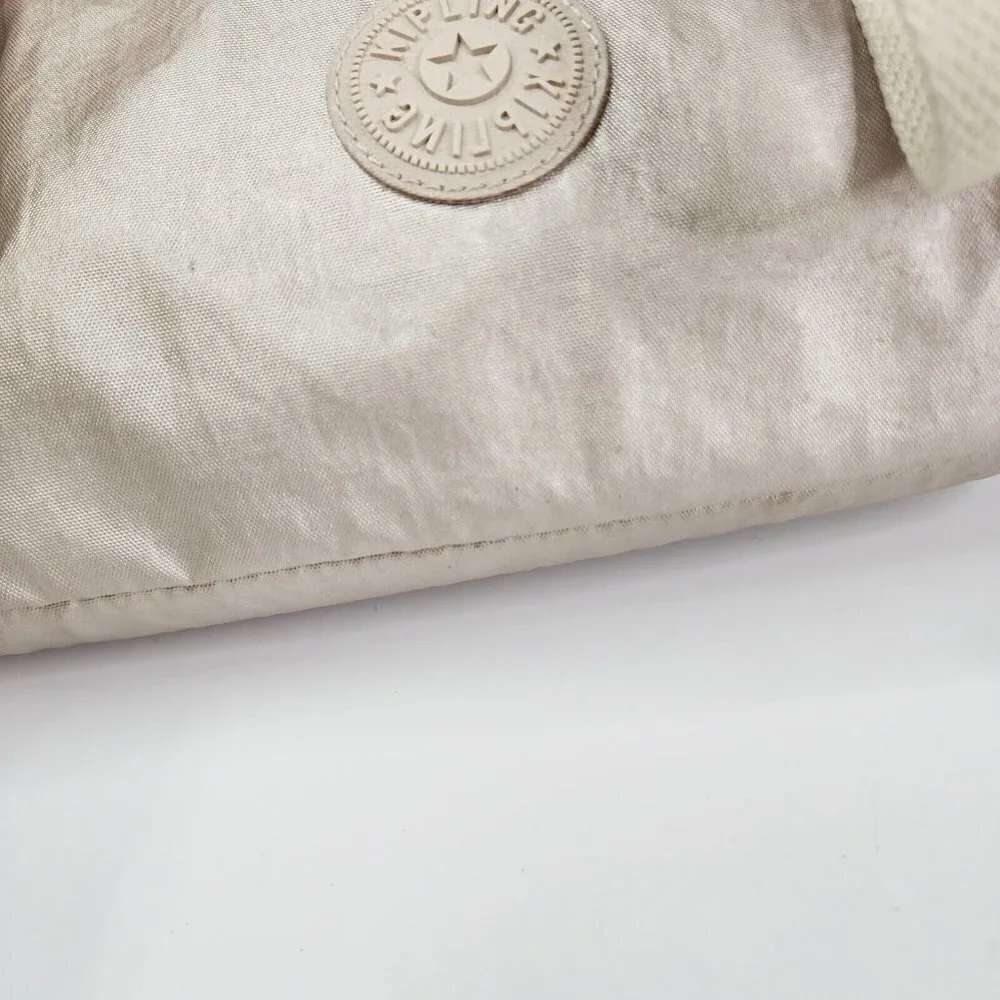 Kipling Elysia Metallic‎ Shoulder Bag Rose Gold Strap Zipper Medium Travel